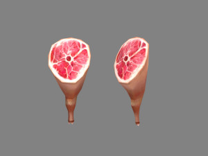 cartoon pork leg - ham 3D Model