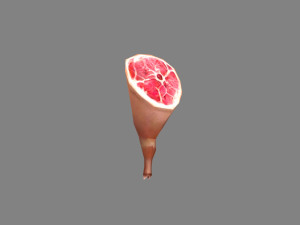 cartoon pork leg - ham Modelo 3D