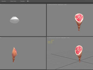 cartoon pork leg - ham 3D Model