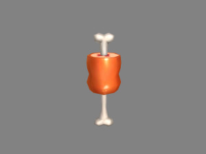 cartoon chicken drumstick - chicken thigh - small Modelo 3D