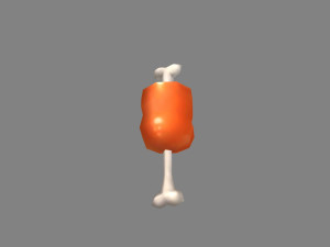cartoon chicken drumstick - chicken thigh - small Model 3D