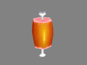 cartoon chicken drumstick - chicken thigh - big 3D Model
