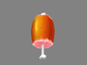 cartoon chicken drumstick - chicken thigh - big 3D मॉडल