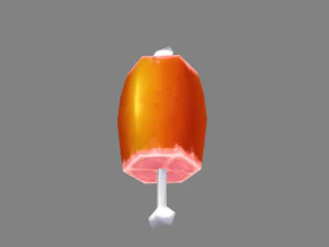 cartoon chicken drumstick - chicken thigh - big 3D Model