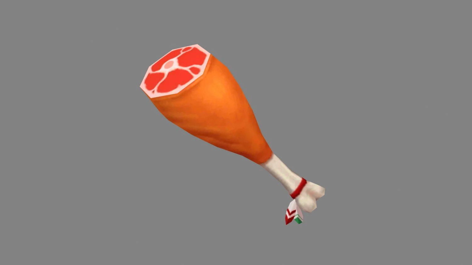 cartoon ham - turkey leg 3D Model .c4d .max .obj .3ds .fbx .stl .blend 
