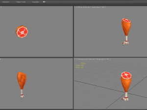 cartoon ham - turkey leg Modello 3D
