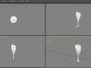 cartoon ham - turkey leg 3D Model
