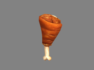 cartoon braised pork - pork knuckle - ham - deli meats 3D-Modell
