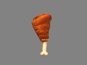 cartoon braised pork - pork knuckle - ham - deli meats 3D-Modell