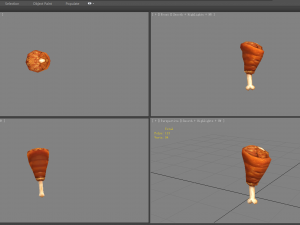 cartoon braised pork - pork knuckle - ham - deli meats 3D-Modell