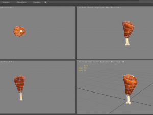 cartoon braised pork - pork knuckle - ham - deli meats 3D-Modell