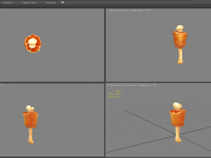 cartoon meat stick - thigh bone 3D Model