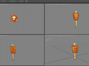 cartoon meat stick - thigh bone 3D Model