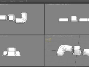 cartoon green belt - square grass 3D 模型