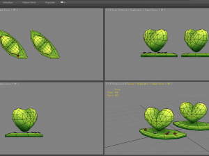 cartoon green belt - heart-shaped grass 3D Модель