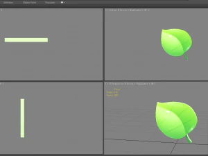cartoon leaf - green 3D Model