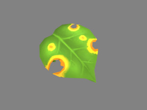 cartoon withered leaf Modelo 3D