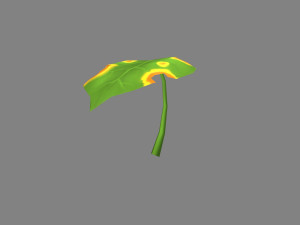 cartoon withered leaf Modelo 3D