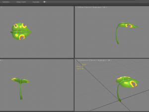 cartoon withered leaf Modelo 3D