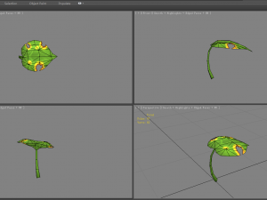 cartoon withered leaf Modelo 3D