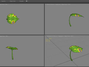 foglia appassita del fumetto Modello 3D
