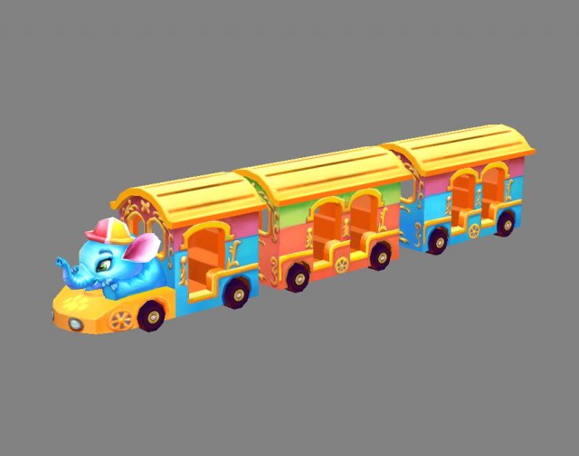 cartoon elephant tour bus Modèle 3D .c4d .max .obj .3ds .fbx .stl .blend 