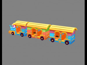 cartoon elephant tour bus Modèle 3D