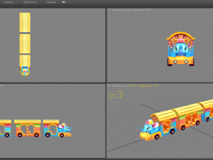 cartoon elephant tour bus Modèle 3D