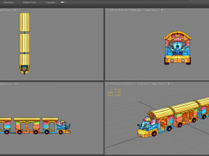 cartoon elephant tour bus Modèle 3D
