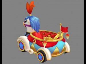 cartoon children park carriage or toy wagon 3D मॉडल