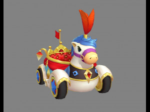 cartoon children park carriage or toy wagon 3D मॉडल