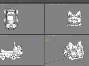 cartoon piggy car--amusement park touring car 3D Model