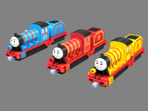 cartoon train toy thomas the tank engine 3D Model