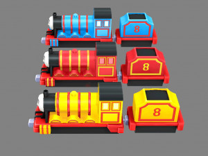 cartoon train toy thomas the tank engine 3D Model