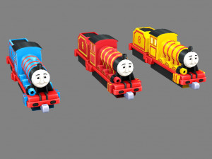 cartoon train toy thomas the tank engine 3D Model