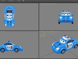 cartoon toy police car 3D Model