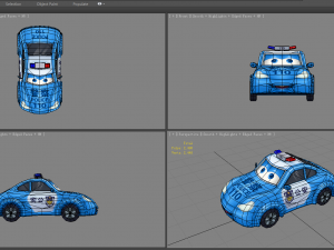 cartoon toy police car 3D Model