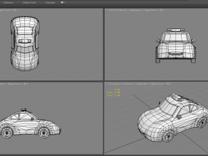 cartoon toy police car 3D Model