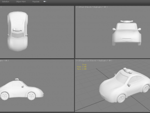 cartoon toy police car 3D Model