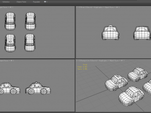 cartoon toy taxis 3D 模型