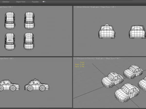 cartoon toy taxis 3D Model