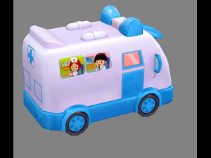 cartoon toy medical ambulance 3D-Modell