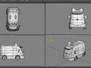 cartoon toy medical ambulance 3D-Modell