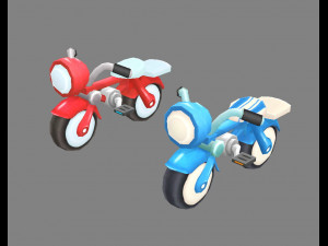 cartoon kids bicycle 3D Model