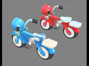 cartoon kids bicycle 3D Модель