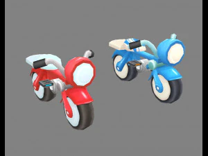 cartoon kids bicycle 3D Model
