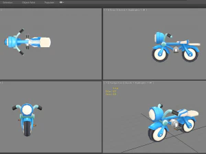 cartoon kids bicycle 3D Model