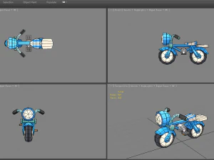 cartoon kids bicycle 3D Model