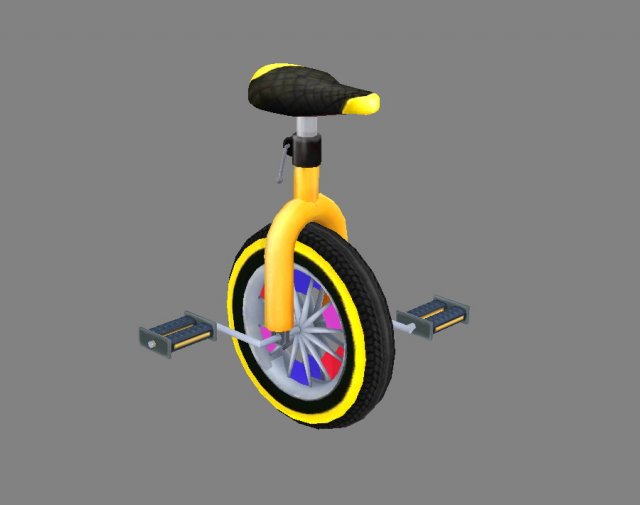 cartoon unicycle Modelo 3D .c4d .max .obj .3ds .fbx .stl .blend 