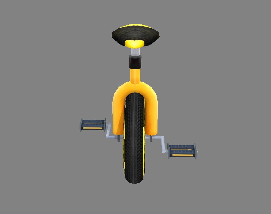 cartoon unicycle 3D Model in Bicycle 3DExport